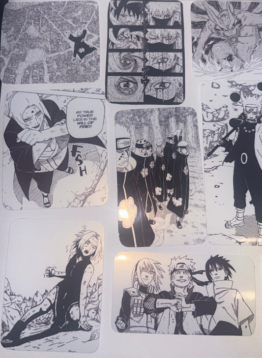 15ct Black and White Naruto Manga Stickers