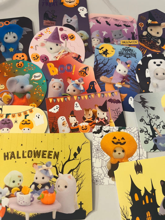 15ct Halloween Adorable Colorful Critters Sticker Pack
